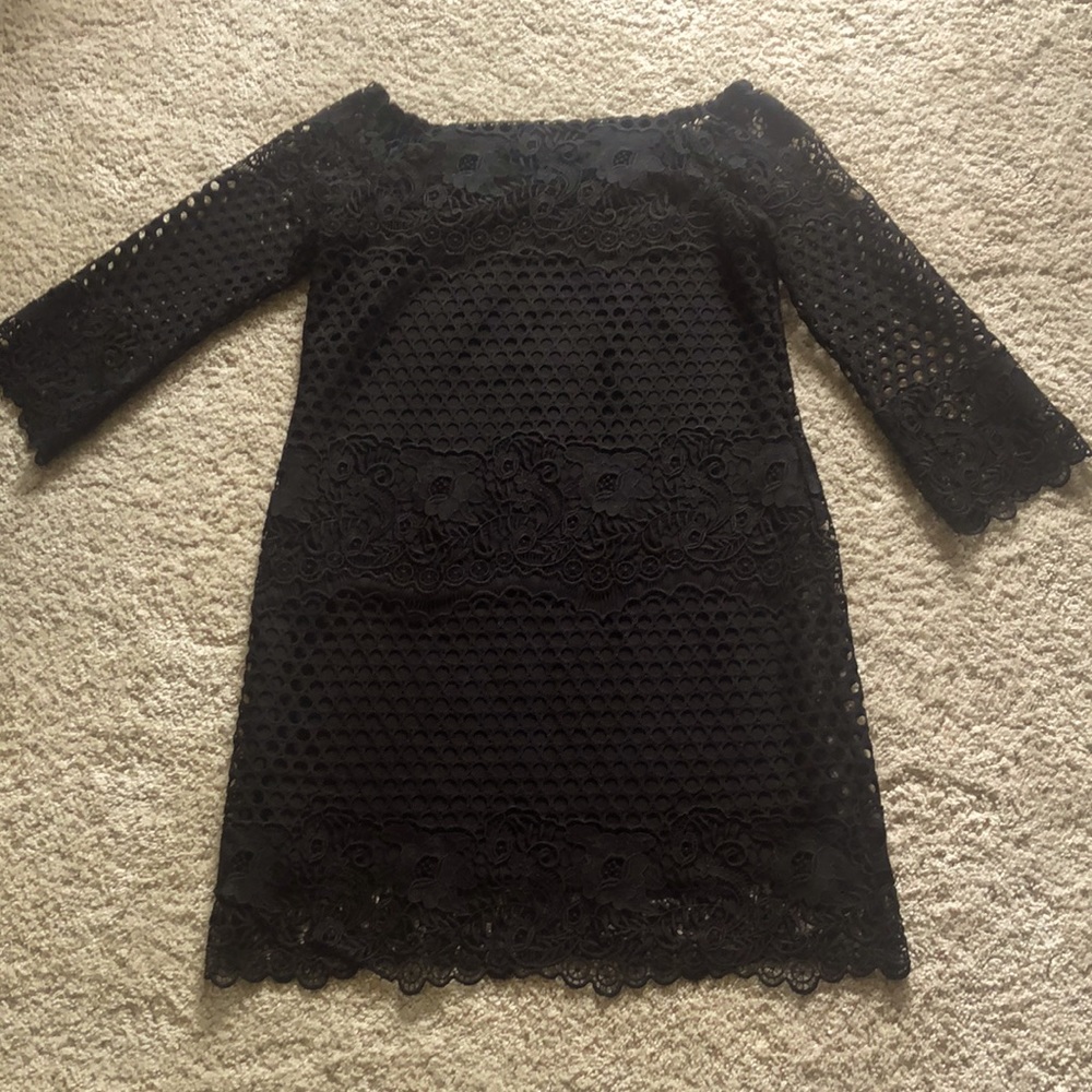 Chelsea 28 black lace off the shoulder dress. Size M